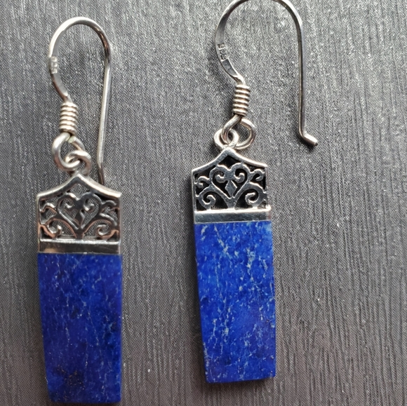 Fashion Jewelry Jewelry - 925 Sterling Silver, Filigree Heart in Royal Blue